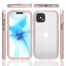 Classic Plating Frame Case For iPhone 12 11 Pro Max XS XR X S 7 8 Plus SE 2020 Mini Clear Silicone Shockproof Transparent Cover