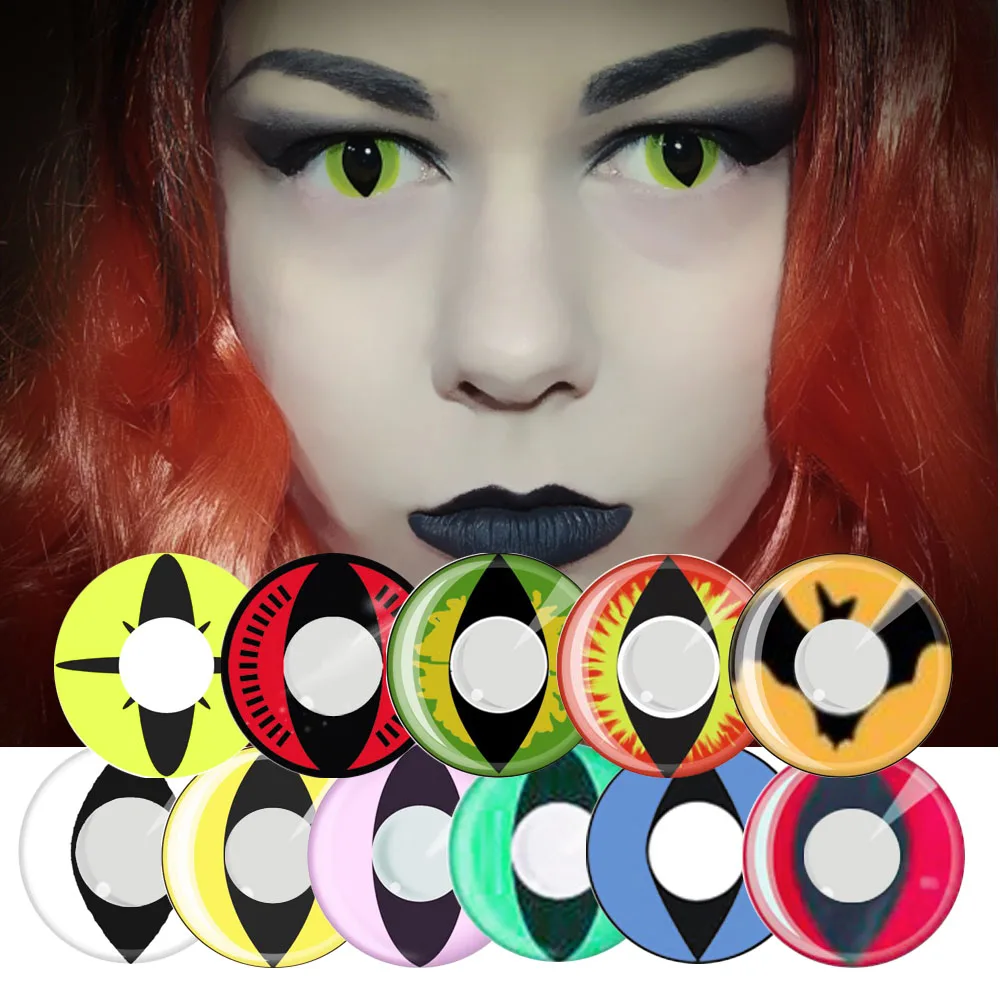 

Wild Animal Eye Contact Lens For Halloween Cartoon Vivigo Cosplay Eyewear Beautiful Pupil Cateye Series
