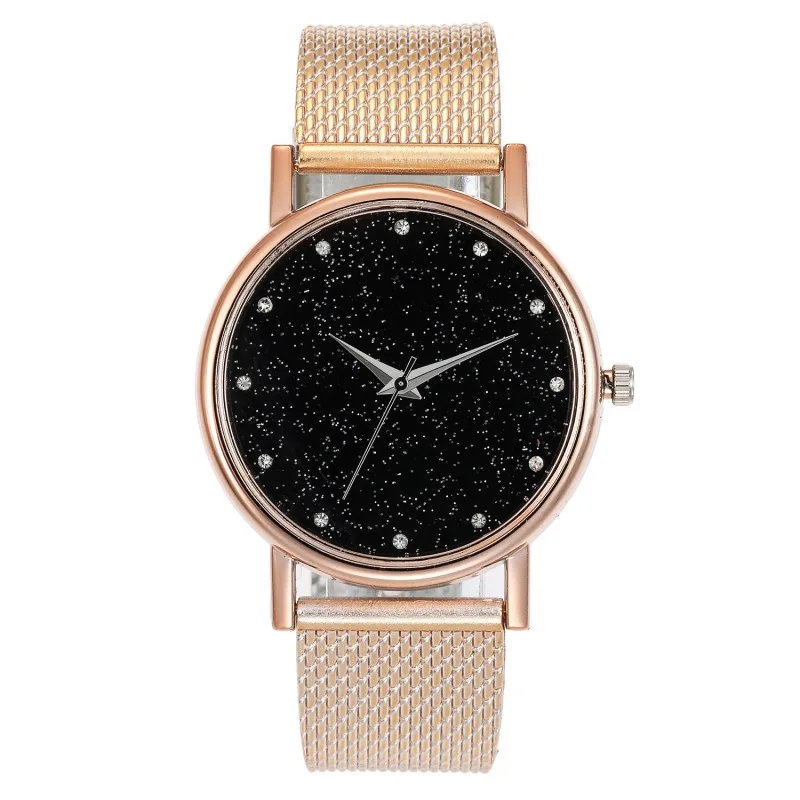 

Fashion Exquisite Women Watch Colorful Alloy Quartz Wristwatch Diamond-studded Openwork Bracelet Watches