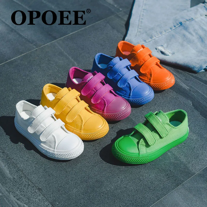 

2023 Students Canva Shoes Breathable Boys Girls Sports Shoes Fashion Candy Sneakers Kindergarten Kids Toddler Shoes Sapato SH043