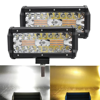 

7 Inch 120W Combo Led Light Bars Spot Flood Beam 4x4 Spot 12V 24V 4WD Barra LED Headlight For Auto Boat SUV ATV Motorcycle Light