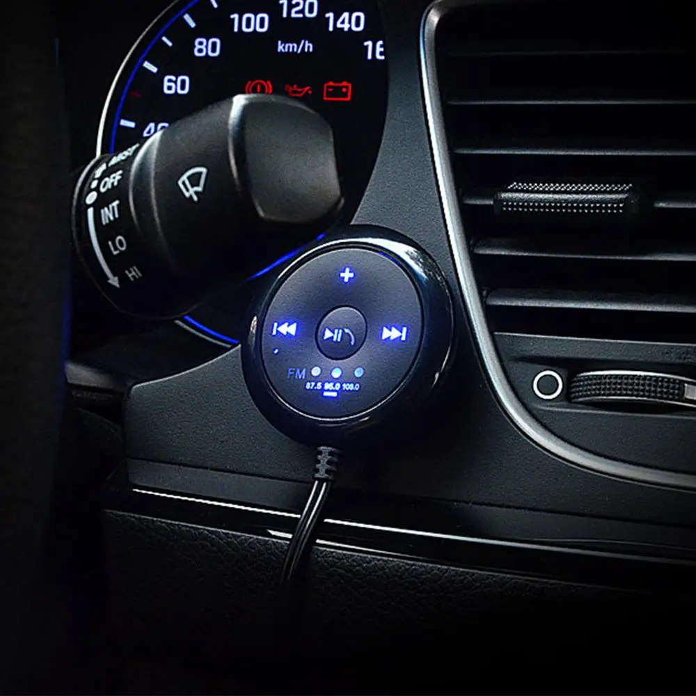 Автомобильный беспроводной Bluetooth AUX динамик FM радио Aux Hands-Free вызов автомобильный
