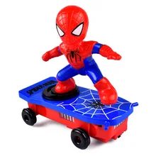 Вечерние сувениры ревенджеры романы Человек-паук трюк скутер электронная игрушка автоматический Флип Музыка электрический скейтборд трюк автомобиль дети
