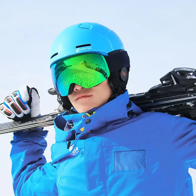 Smart4u, беспроводной Bluetooth шлем, для женщин и мужчин, ветрозащитный лыжный шлем, встроенный микрофон, велосипедный шлем, безопасность для езды, снаряжение для мужчин