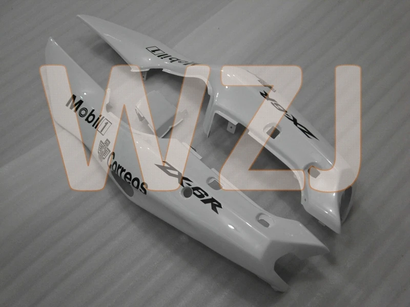 Для Kawasaki Zx6r 96 97 мотоцикл обтекатель 636 Zx-6r 94 95 черный и белый West обтекатель Наборы Zx6r 1994-1997 мотоцикл обтекатель
