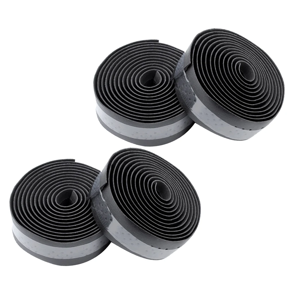 4 Count 75 x 1.2 inch Bike Handlebar Tape EVA PU Bicycle Bent Bar Grip Wrap for Fishing Rods