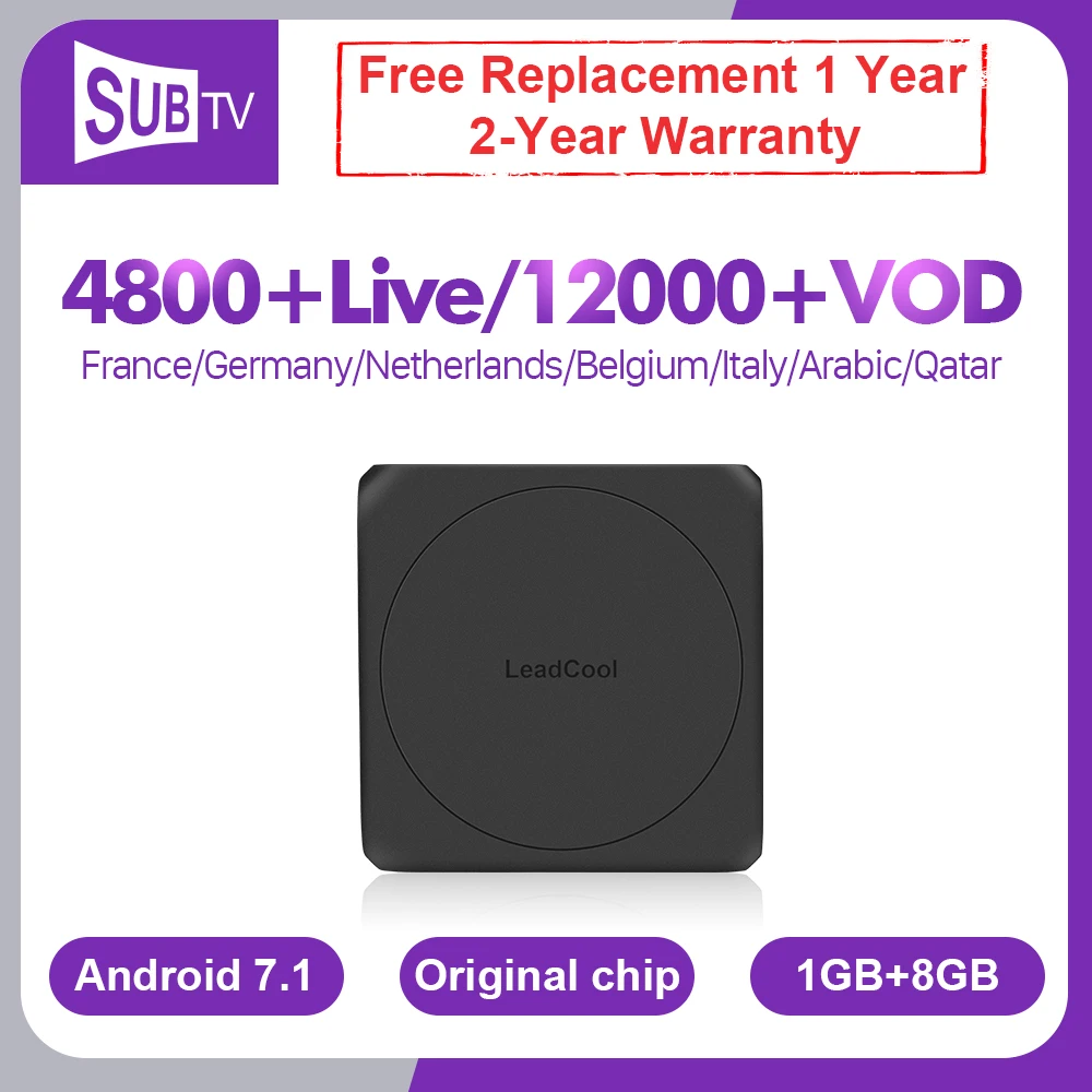 IPTV France Italy IP TV Leadcool W Android Box SUBTV IPTV Spain Italia Portugal Belgium IP TV French Arabic Netherlands IPTV Box
