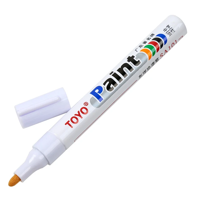 Toyo Oil Paint Marker Pen Permanent Markers For Car Tire And All Surfaces  White Silver Gold - Art Markers - AliExpress