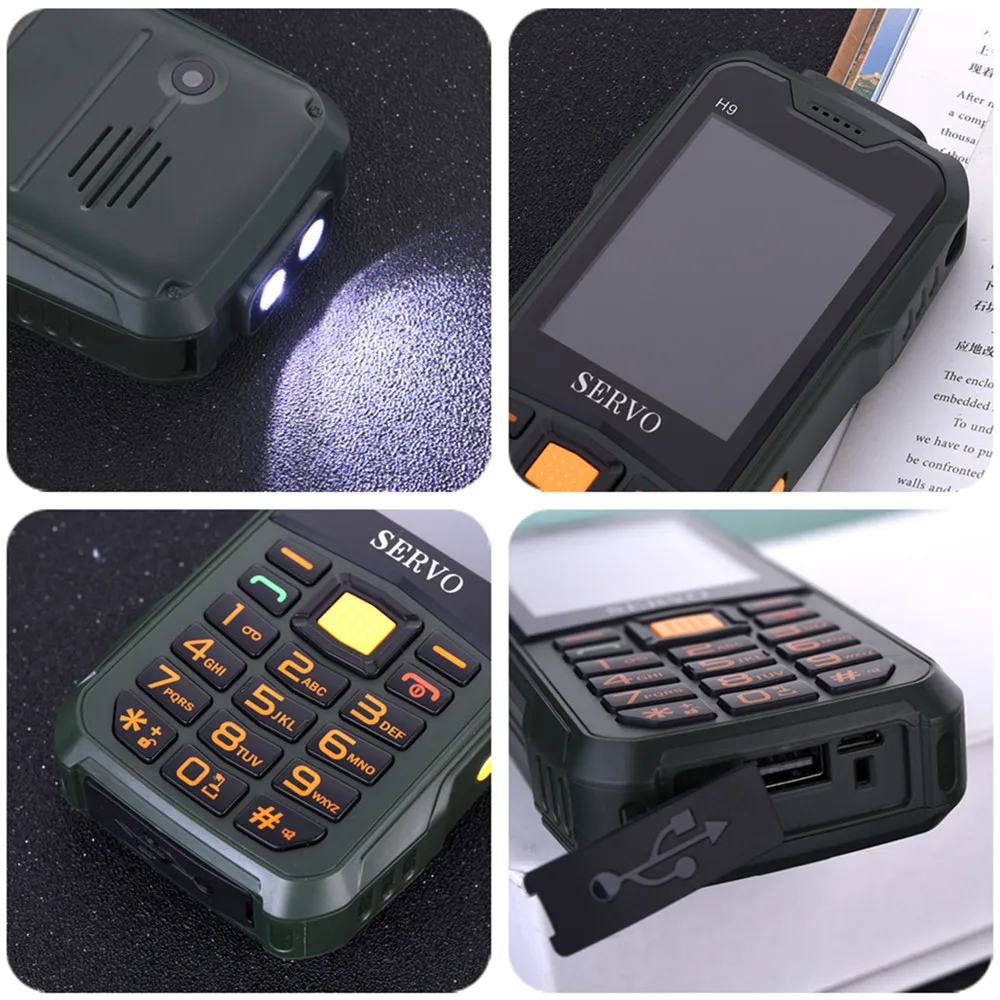 SERVO H9 Настольная лампа с вентилятором 2 8 дюйма поддержкой Bluetooth GPRS FM радио 4000 мА ·