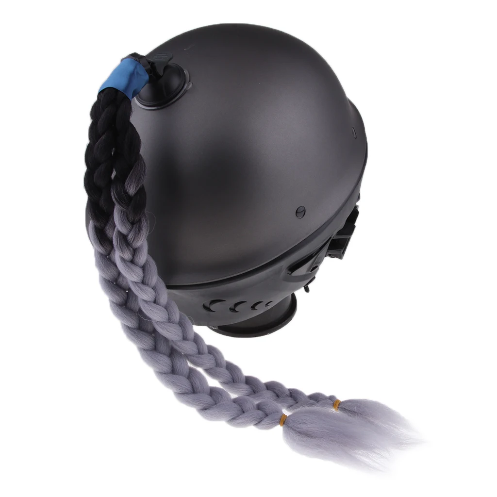 54cm 21 Handmade New Motorcycle Helmet Braids Woman Braids Wig Helmet Decorate Pigtail Ponytail With Sucker Bow Protective Gears Accessories Aliexpress