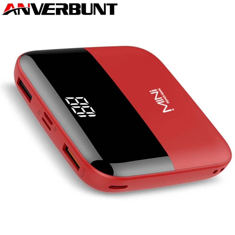 

Powerbank 10000mAh Portable Small PowerBank LED Display USB PowerBank External Battery Charger for iPhone iPad Huawei Xiaomi