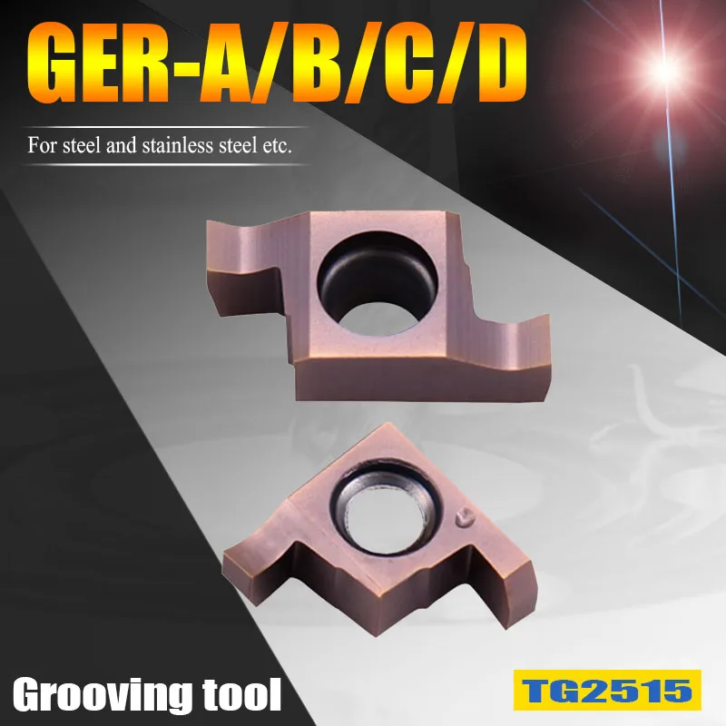 

10PCS GER100/150/200/250-B/C/D GER300-D Lathe Turning Tools Carbide Inserts CNC Internal Grooving Cutter Inserts for metal steel