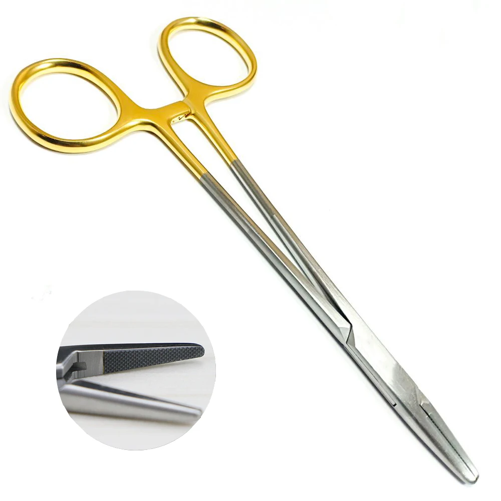 Прямо с фабрики T.C игла Держатель Щипцы 14,3 см карбида вольфрама хирургический стоматологический