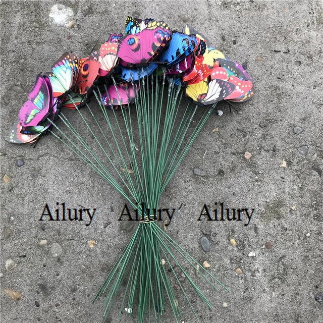 Pvc Kettősrétegű Háromdimenziós Pillangóvirág Betét, Otthoni Dekoráció, Virágcserép-Kertészeti Szimulációs Díszek, Kreatív - Image 2