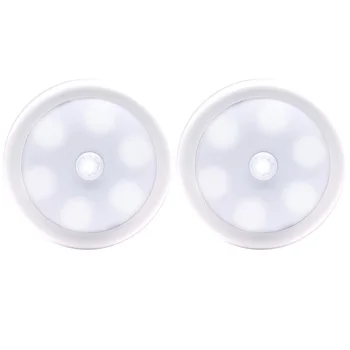 

2PCS Smart Human Sensor LED Corridor Lamp without Battery for Home (White)