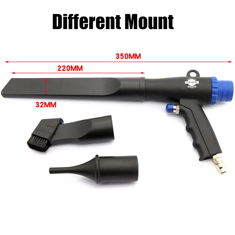 Pistola de compresor de aire, 1/4 de acero inoxidable codo pistola de aire  compresor de aire plumero herramienta de limpieza industrial de eliminación