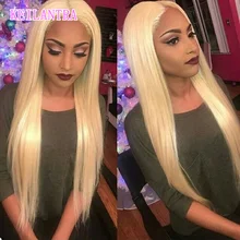 

613 Lace Front Human Hair Wigs 13x4 32'' Brazilian Bone Straight Transparent Lace T Part Wig With Baby Hair Remy 180% Preplucked