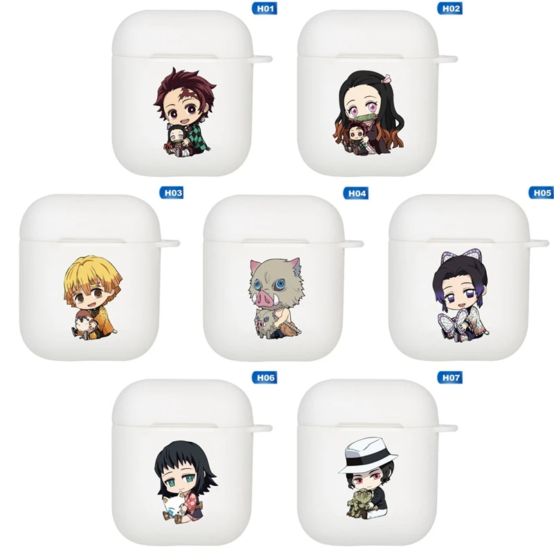 Demon Slayer : Kimetsu No Yaiba аниме узор для Apple Airpods чехол Bluetooth наушники Защитный