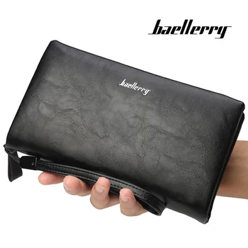 

Baellerry New Arrival Men PU Leather Business Long Zipper Wallet High Capacity Purse Male Money Pocket Clutch Bag Card Holders