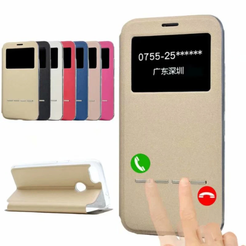 View Window Flip Leather Case for Samsung Galaxy S5 S3 S4 note3 4 5 8 9 S6 S7 S8 S9 S10 plus edge mini Slip Call Answer Function | Мобильные