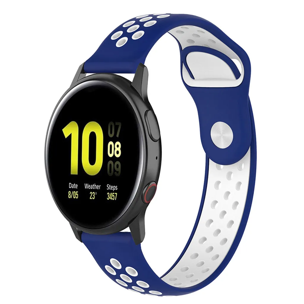 Ouhaobin силиконовый ремешок для samsung Galaxy Watch Active 2 40 мм/44 мм дышащий спортивный браслет 20 мм 1011#2
