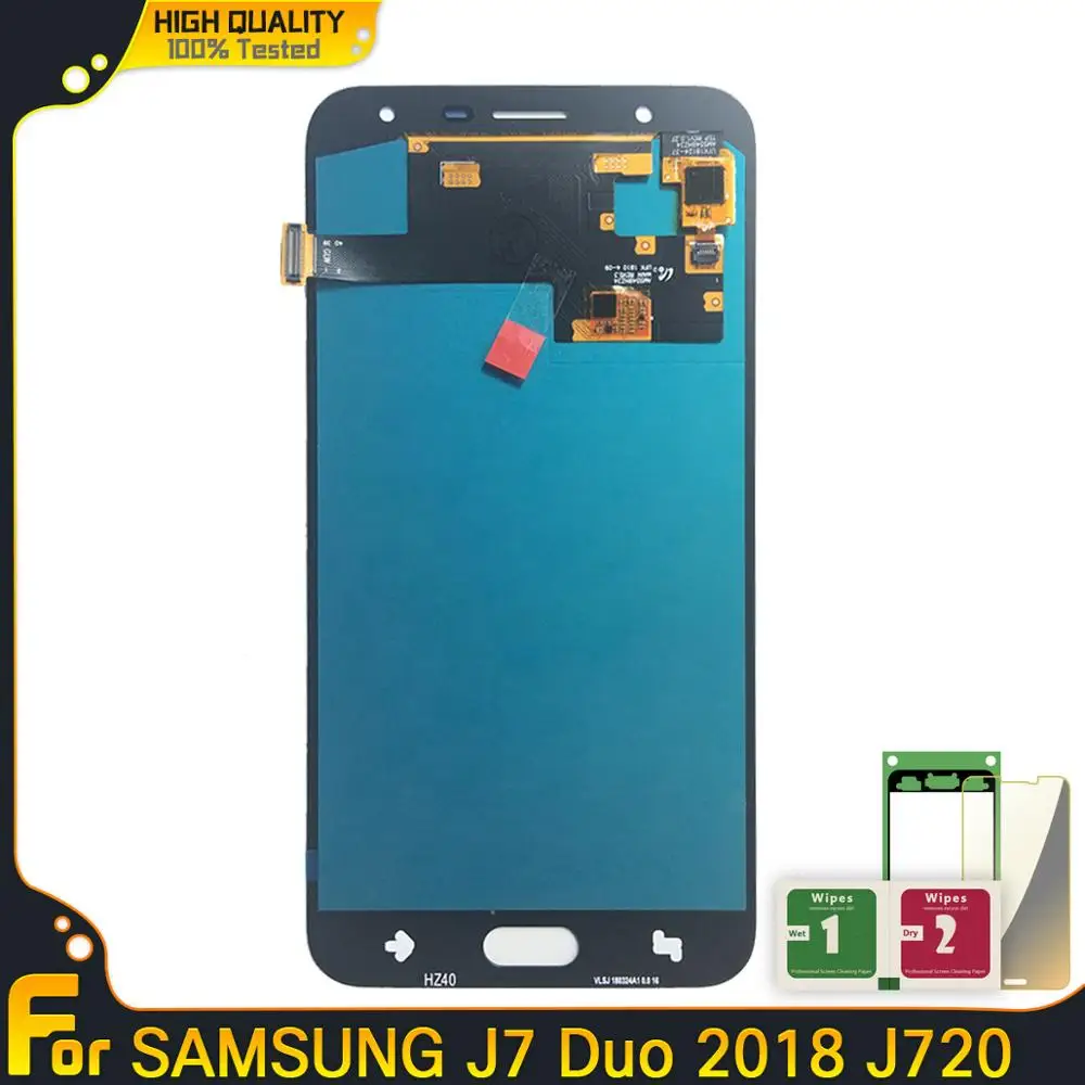 Новые запасные части ЖК дисплей для Samsung Galaxy J7 Duo 2018 J720 J720F SM с цифровым