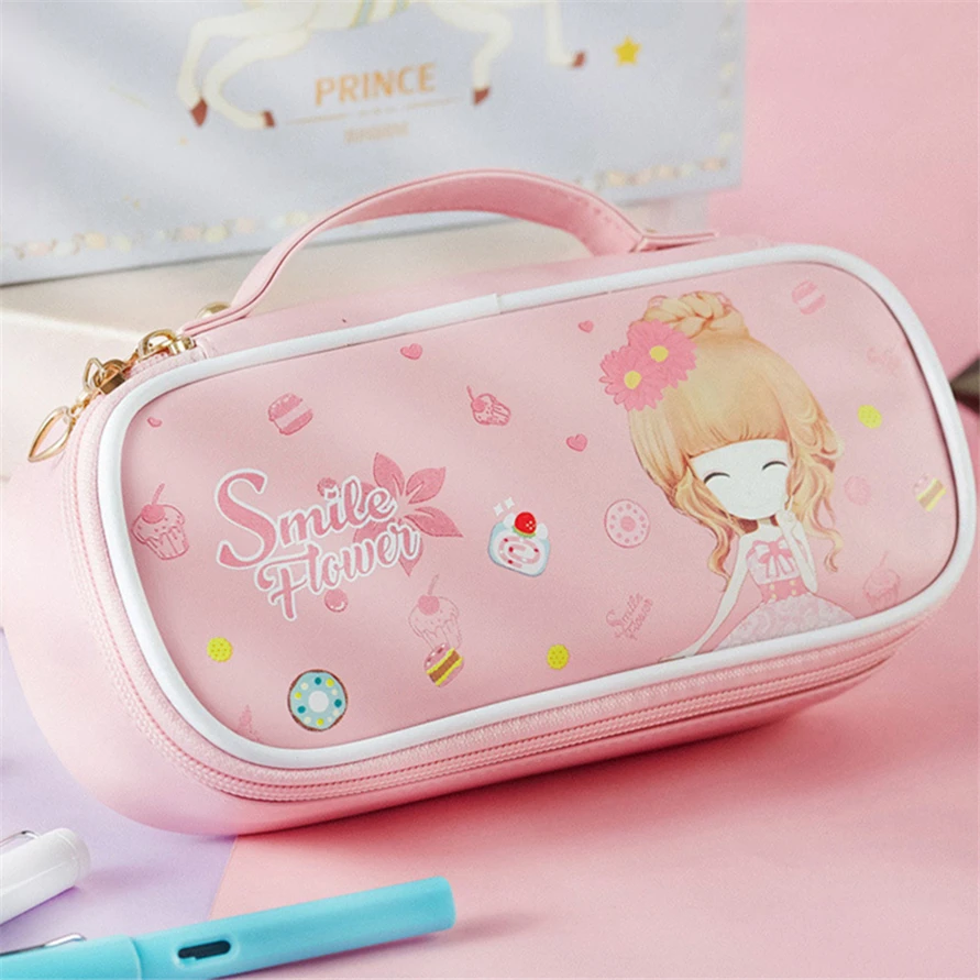 Kawaii For Girls Pencil Cases Cute Pencilcase Stationery Layer