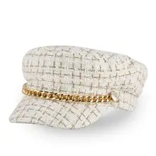 Морпехи темно-синяя кепка Дальнобойщик плоская шляпа мужская бейсбольная Кость Snapback Gorras Cadet простые козырек шляпа яркая пряжа Твид с металлическим поясом