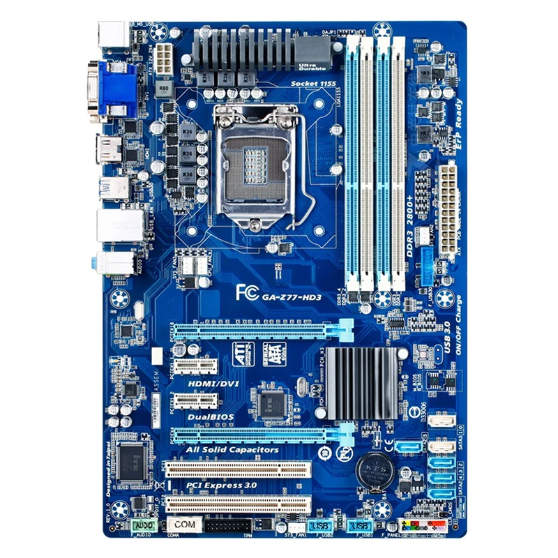 

For Gigabyte GA-Z77-HD3 Desktop motherboard Intel Z77 chipset LGA 1155 ATX DDR3 32GB SATA3.0 USB3.0 100% tested intact