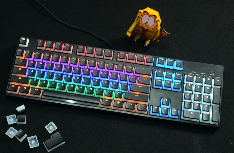 PBT backlighting Двойная съемная клавиша 104 клавиш для механической клавиатуры
