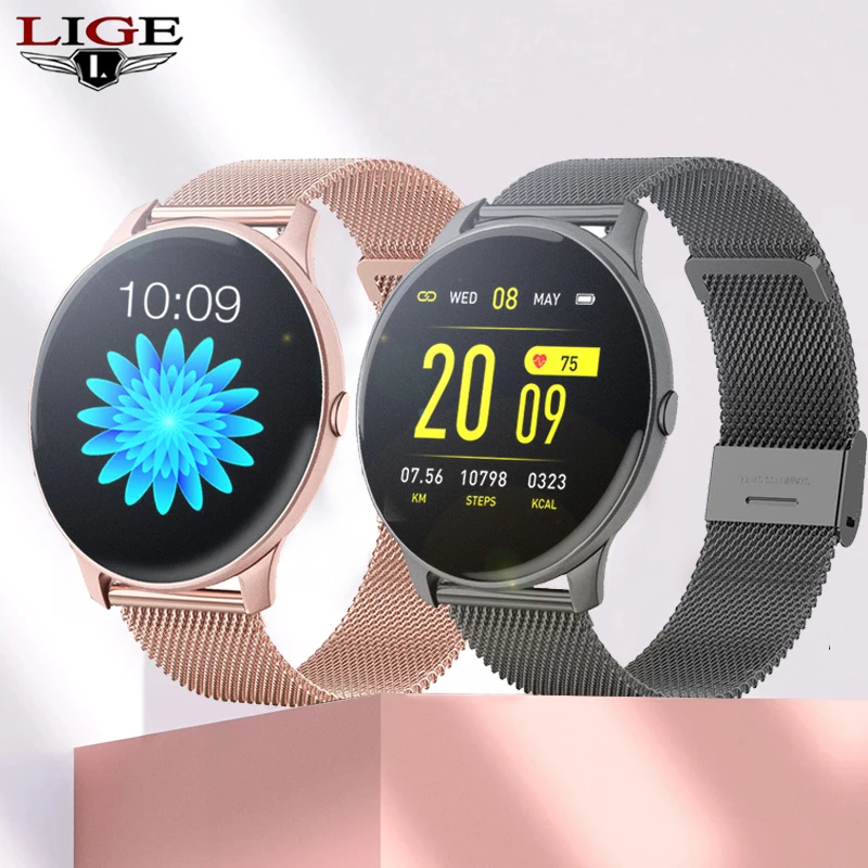 LIGE-reloj inteligente multifuncional para hombre y mujer, accesorio de pulsera resistente al agua con control del ritmo cardíaco y de la presión sanguínea, 2021