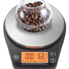 Yieryi 3 кг/0,1 г ручные кофейные весы со шкалой таймер стеклянная поверхность Цифровые кухонные электронные весы для бара