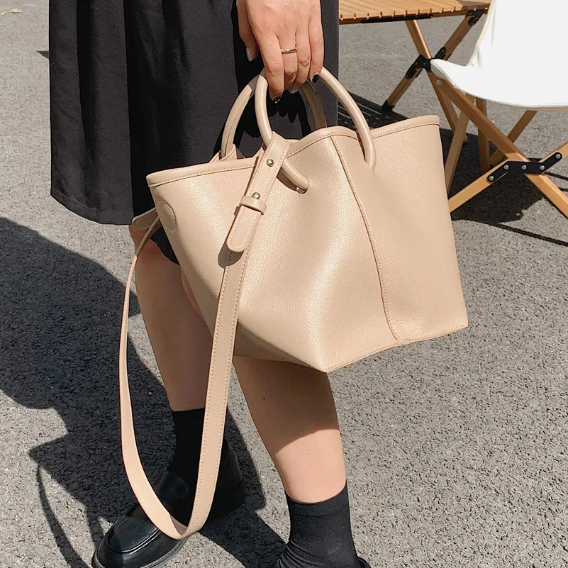 

Designer Brands Bucket Bag Large Capacity Tote Wome Shoulder Bags Round Handle Handbags Luxury Soft Matte Leather Crossbody Bag