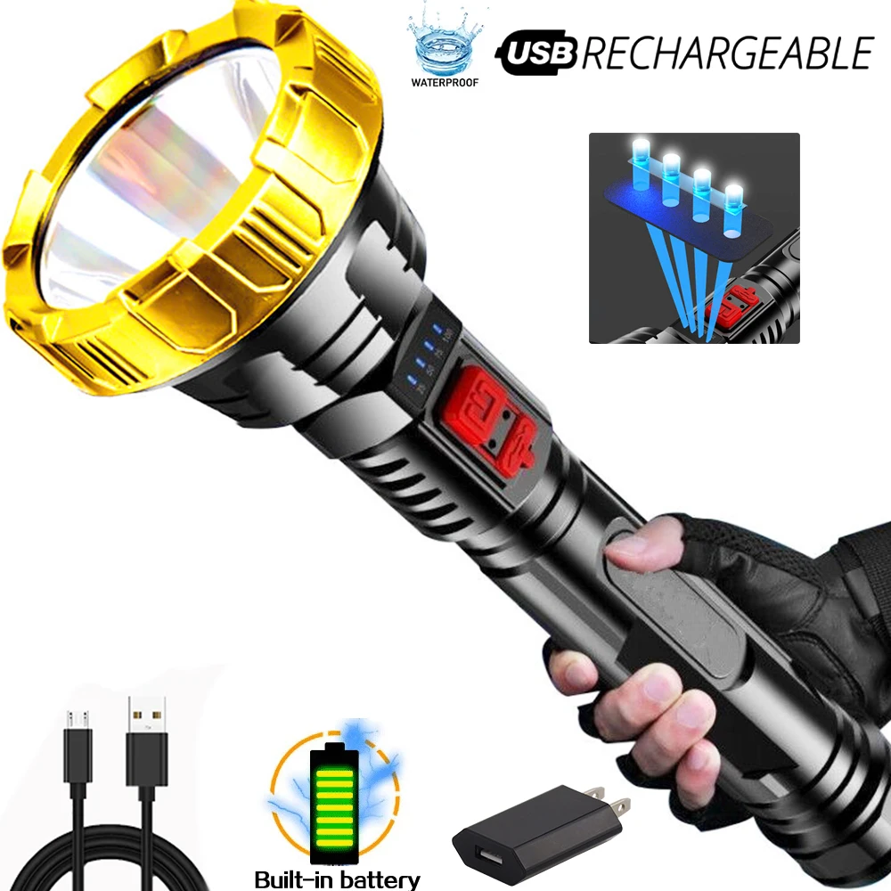 Pocketman High Power Flashlight Tactical Flashlight Long Range Torch