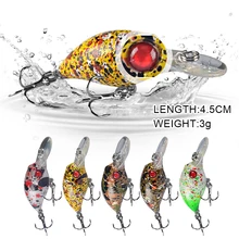 Leurre méné de qualité supérieure en plastique dur avec yeux 3D, appât artificiel wobbler idéal pour la pêche à la manivelle, 4.5cm, 3g, 1 unité