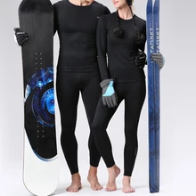 Дышащее зимнее термобелье для лыжного спорта, теплое нижнее белье, флисовые кальсоны, комплект верхней и нижней части, мужские S-XXXL