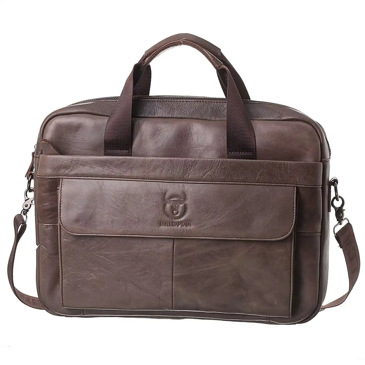 Мужская сумка, портфель, мужские сумки из натуральной кожи, сумки через плечо, мужские высококачественные роскошные бизнес сумки-мессенджеры для ноутбука - Цвет: Серый