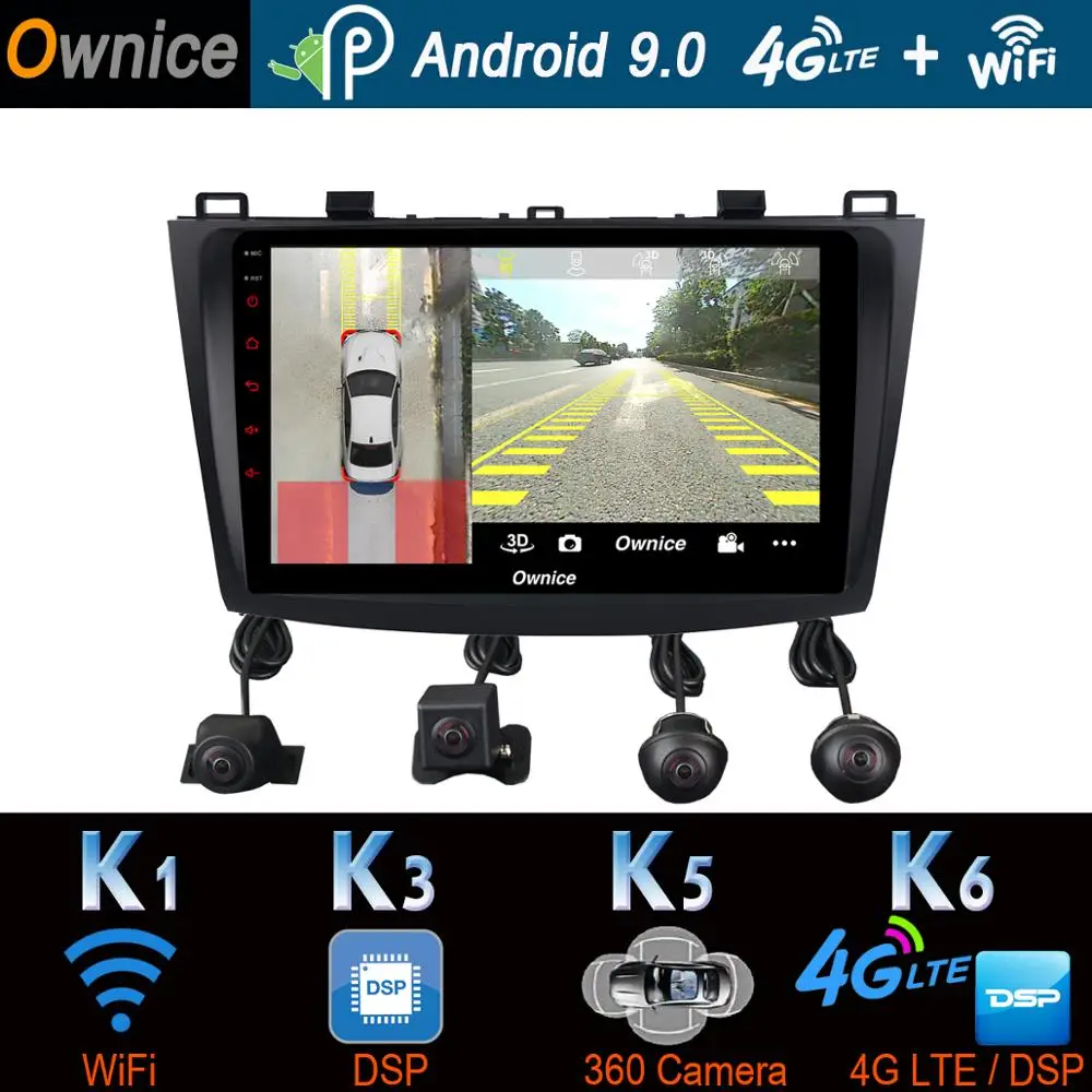 Excellent 9" 360°Panoramic Android Car DVD Player For Mazda 3 Mazda3 2010 2011 2012 2013 2014 2015 Car GPS Radio Stereo DSP CarPlay 4G LTE 1