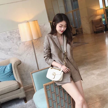 

Web celebrity female suit jacket in the spring and autumn with the drape han edition leisure small air fragrance suit high waist