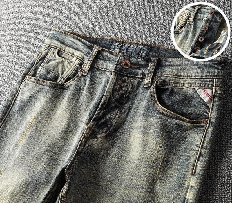 Lente уличная одежда Broek Hoge Kwaliteit джинсы Mannen Kleding узкие джинсы Mannen effeen Gat Heren джинсы Enkellange