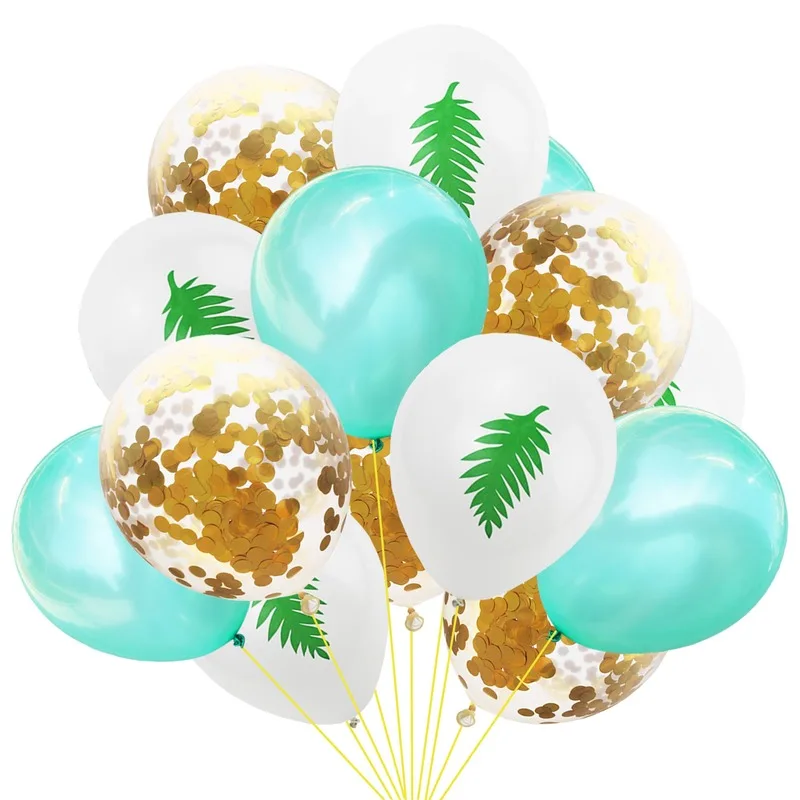 Olevo Фламинго лист воздушный шар набор Гавайский Зеленый Конфетти латексный воздушный шар тропический Летний пляж День рождения украшение