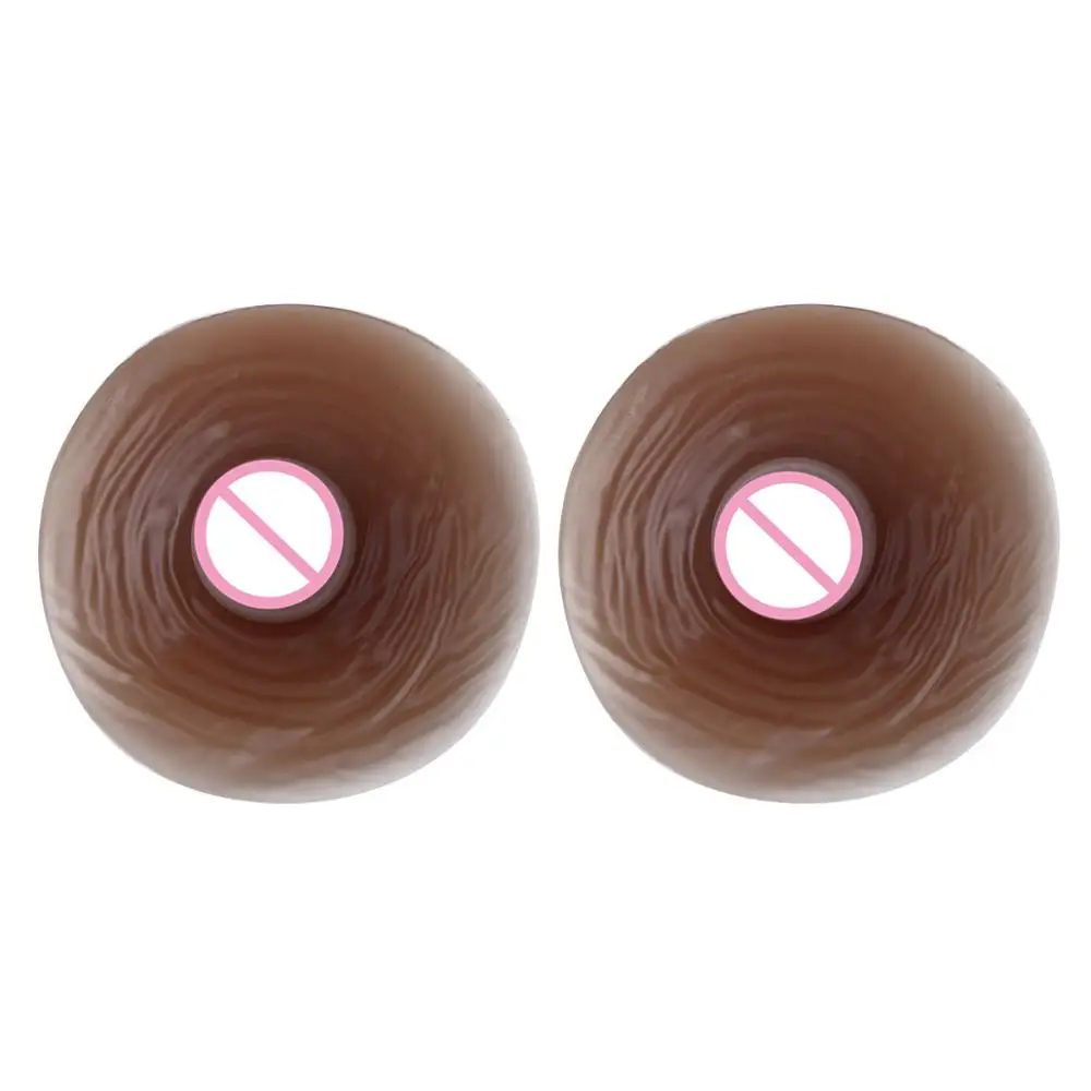 Simulated Breast Self-adhesive Attachable Washable Reusable Silicone Nipples for Breast Form Costumes Party Drag Queen Sex Toys