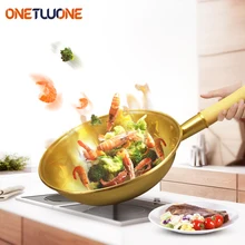 Чистая медь вок сковорода медный горшок утолщенная деревянная сковорода с Ручкой Латунная термостойкая сковорода