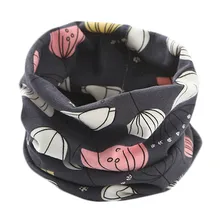 Осенне-зимний хлопковый шарф для маленьких девочек, детский шарф с круглым вырезом, шарфы с круглым вырезом для мальчиков, теплый детский волшебный шейный платок с воротником