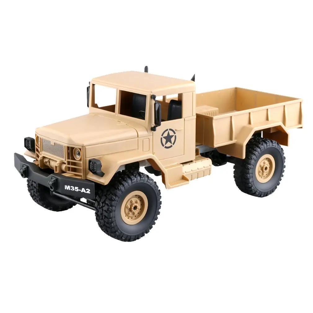 4WD RC Crawler Car 2.4G Remote Control Big Foot Off-road Crawler Military Vehicle Model RTR Toy For Kids Gift MN-35-KIT - Цвет: Цвет: желтый