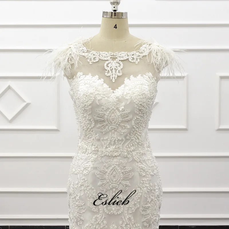 Eslieb robe de soiree Новое свадебное платье размера плюс на заказ размер s Свадебные платья Русалка свадебное платье Vestido de Noiva