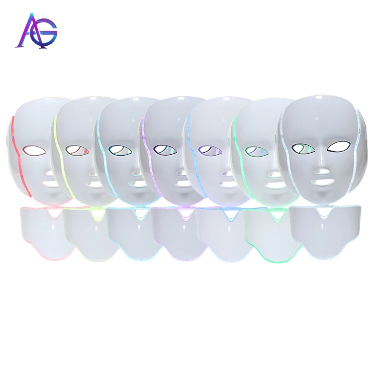 7 цветов светодиодный маска для лица инструмент для красоты лица Омоложение кожи красота уход за кожей маска для лица