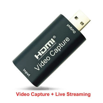 

Mini HD 1080P HDMI To USB 2.0 Video Capture Card Game Recording Grabber Box for PC Computer Youtube OBS Live Streaming Broadcast