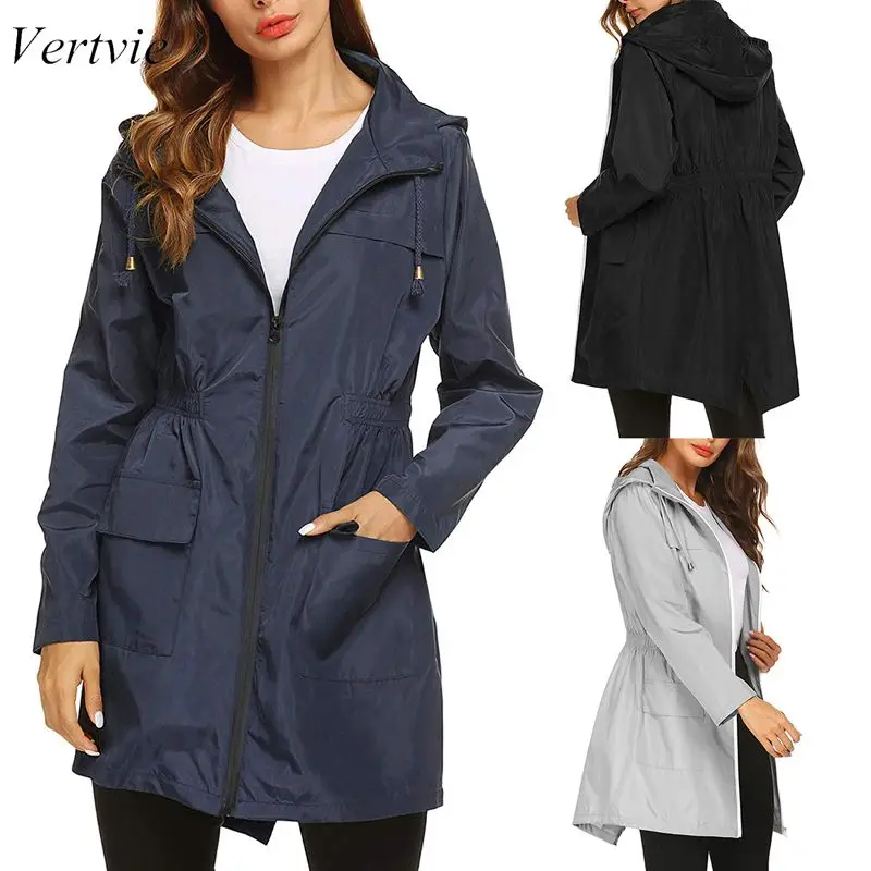 Женская водонепроницаемая складываемая куртка с капюшоном, одежда для пеших прогулок, легкий плащ