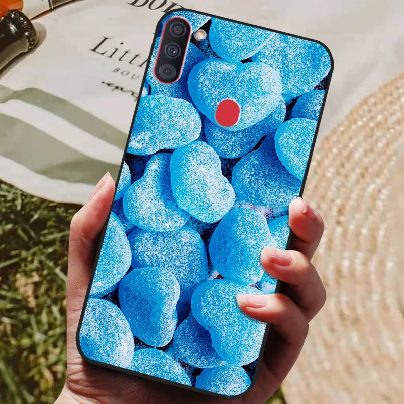 Sleek Black Silicone Back Cover with Soft Bumper